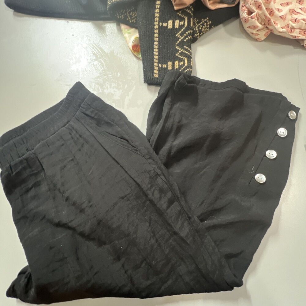 Zac & Rachel Pants Women's Size 1X Elastic Waist Pockets Cropped